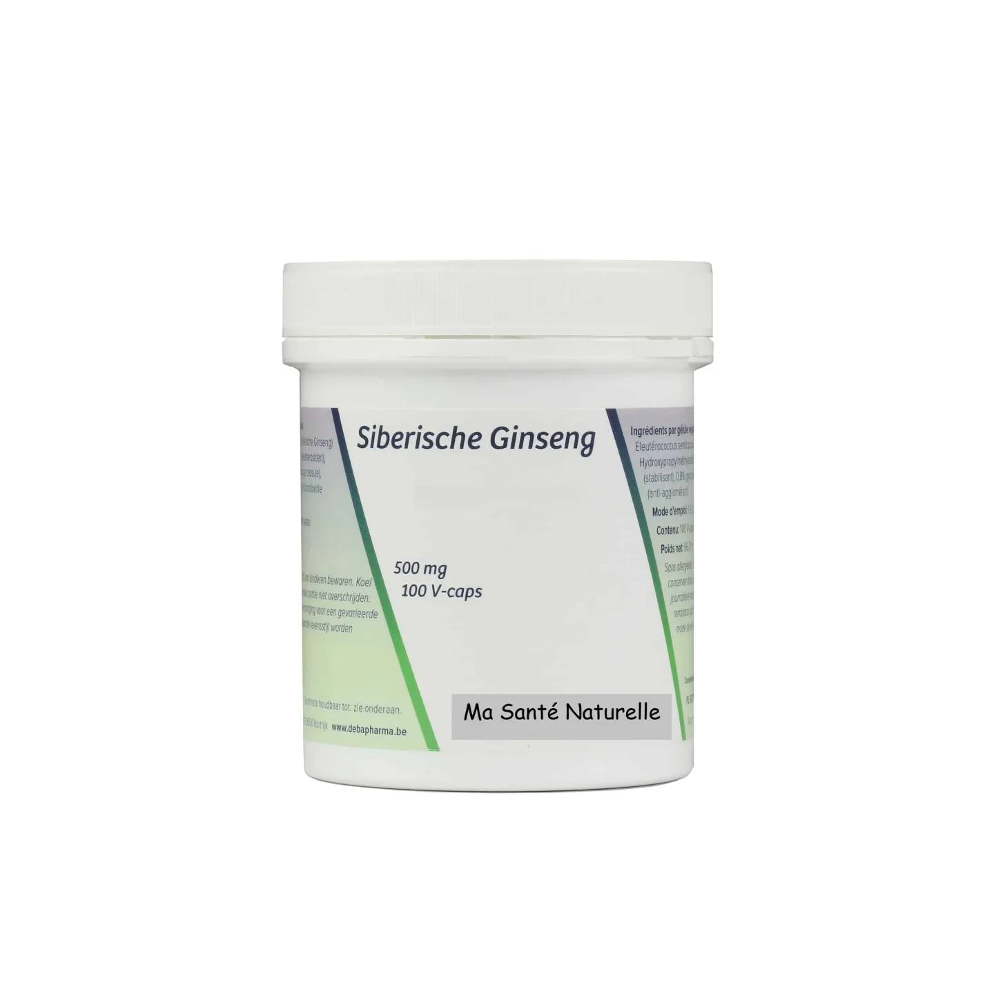 Ginseng de Sibérie 500 mg ELEUTHEROCOCCUS 5:1 extrait 500 mg 0,9% eleutherosides 100 capsules