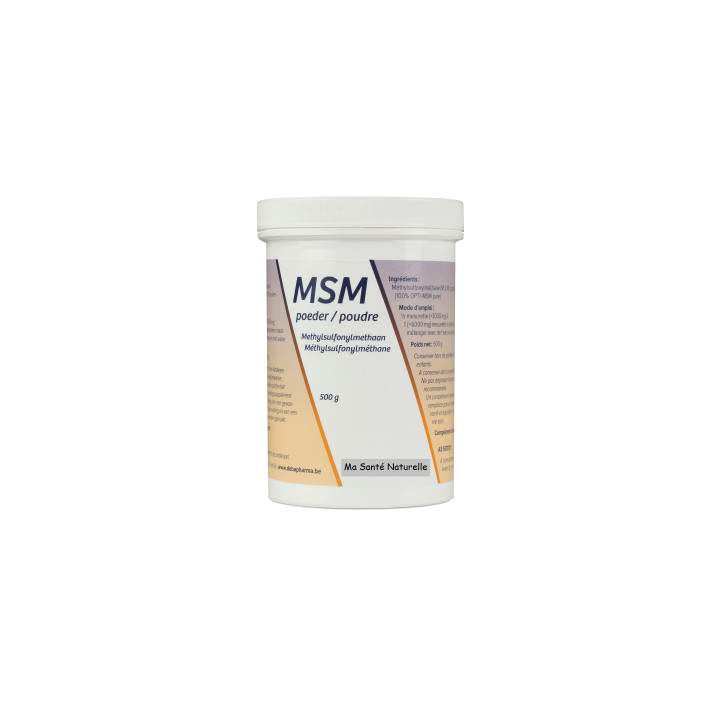 M.S.M. (MéthylSulphonylMéthane) poudre (OPTI-M.S.M.) 500 grammes