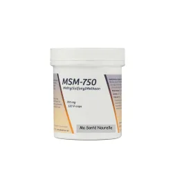 M.S.M. 750 mg (Méthyle Sulfonyle Méthane)(OPTI-MSM) 120 capsules végétales