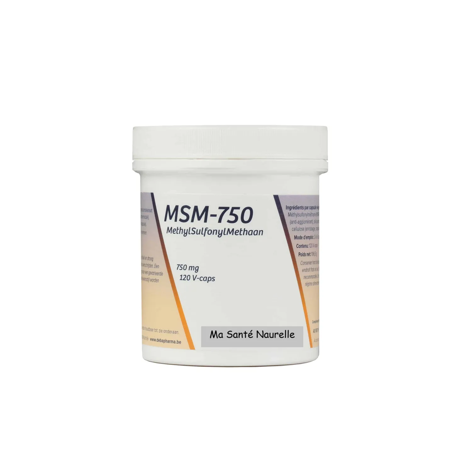 M.S.M. 750 mg (Méthyle Sulfonyle Méthane)(OPTI-MSM) 120 capsules végétales