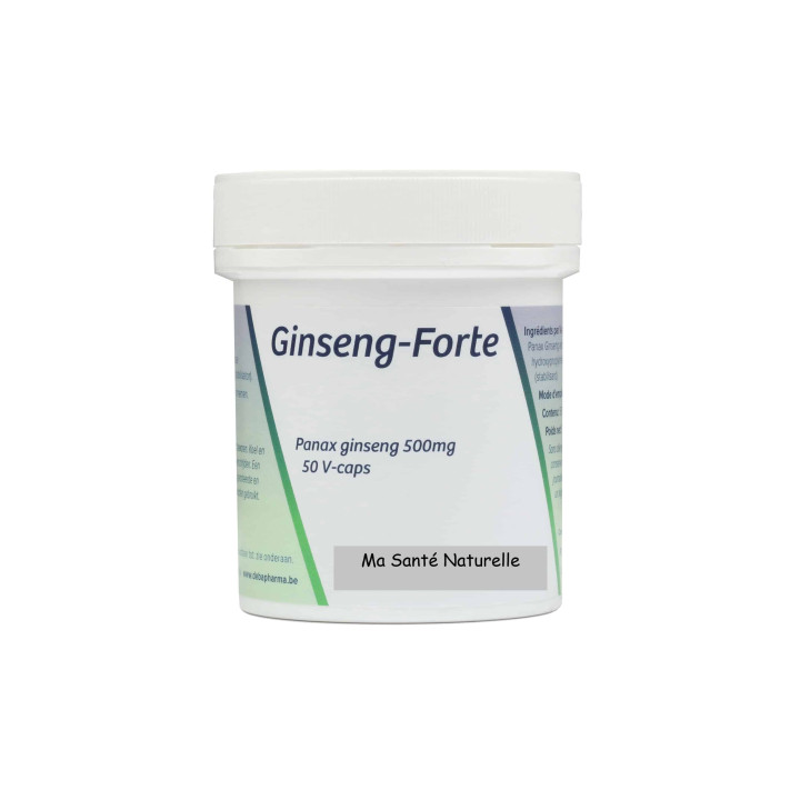GINSENG-FORTE 500 mg (24 % de ginsénosides) (Panax Ginseng) 50 capsules végétales