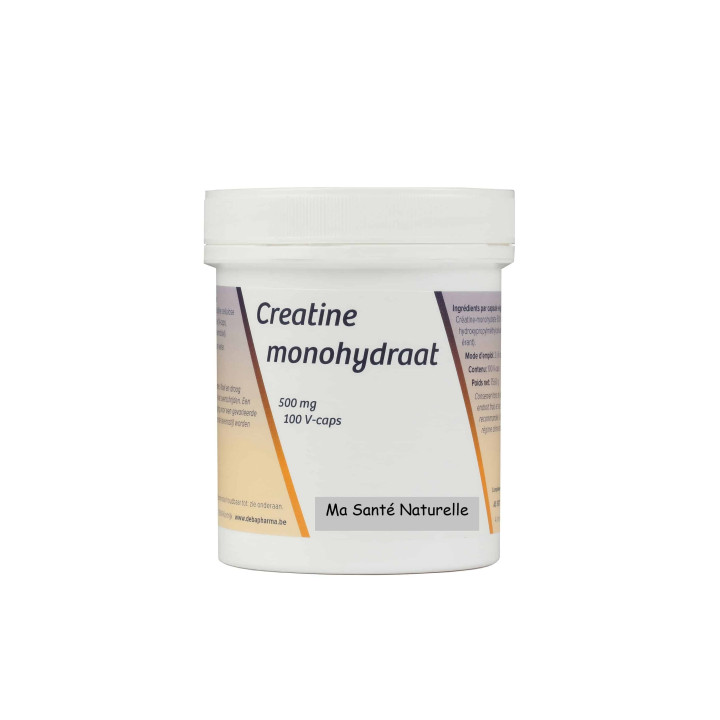 Créatine monohydrate 500 mg  Fournisseur d'énergie à court terme.